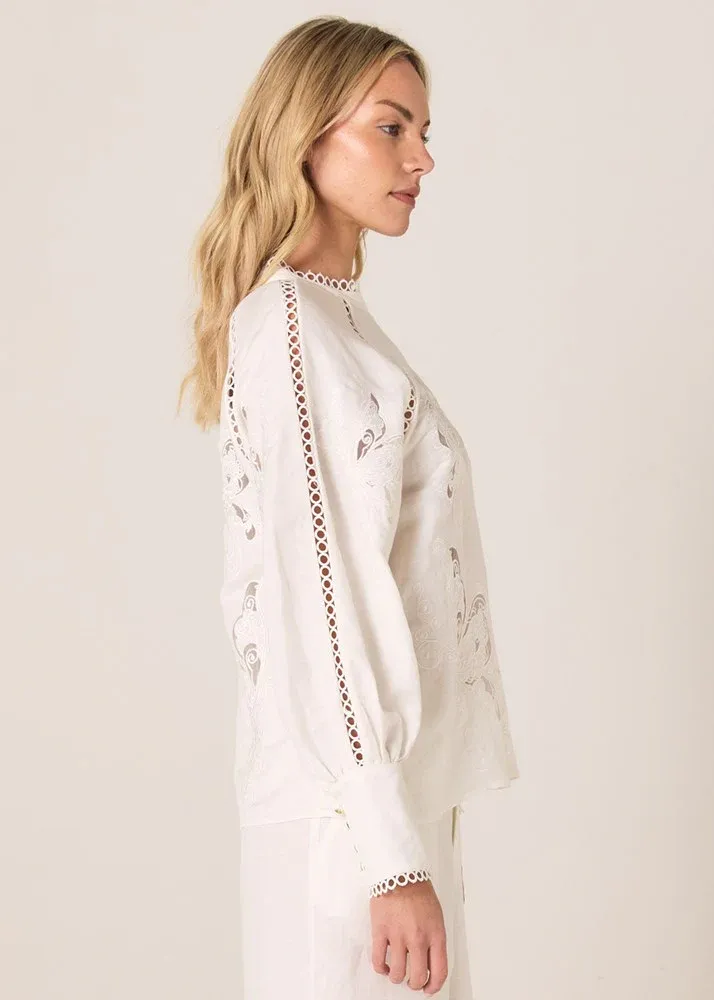 Fate & Becker Aven Embroidered Blouse
