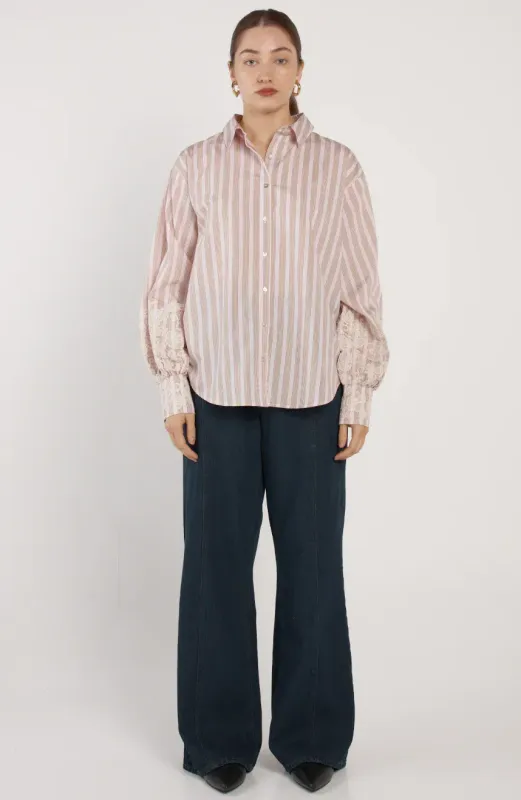 Fate & BEcker Paloma Striped Embroidered Shirt