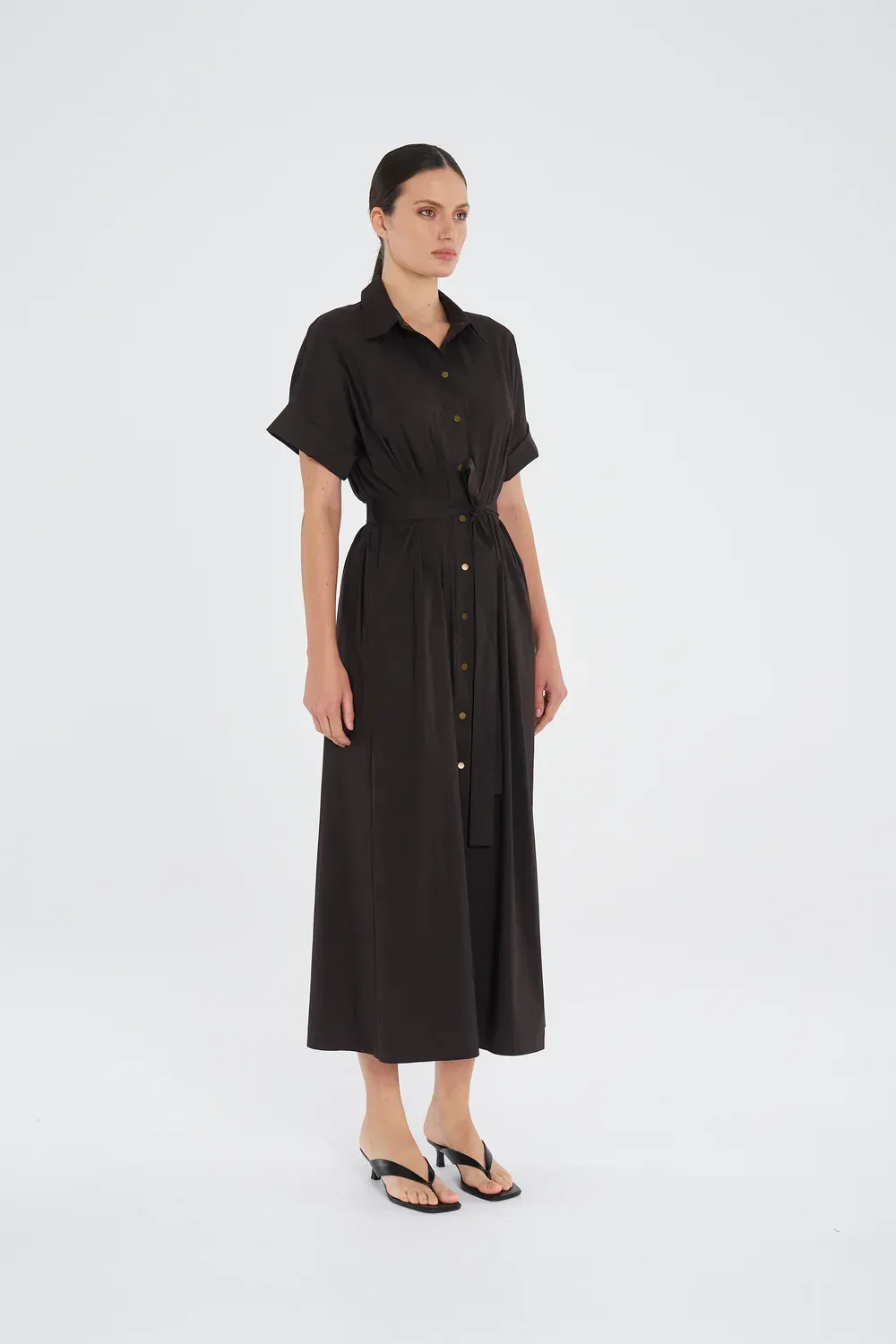 Mela Purdie Stud Dress F65 3058 Fudge