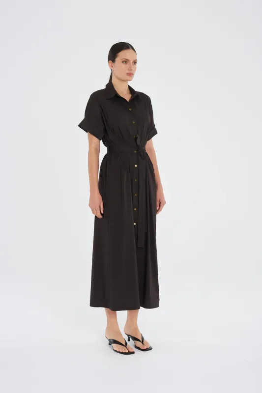 Mela Purdie Stud Dress F65 3058 Fudge