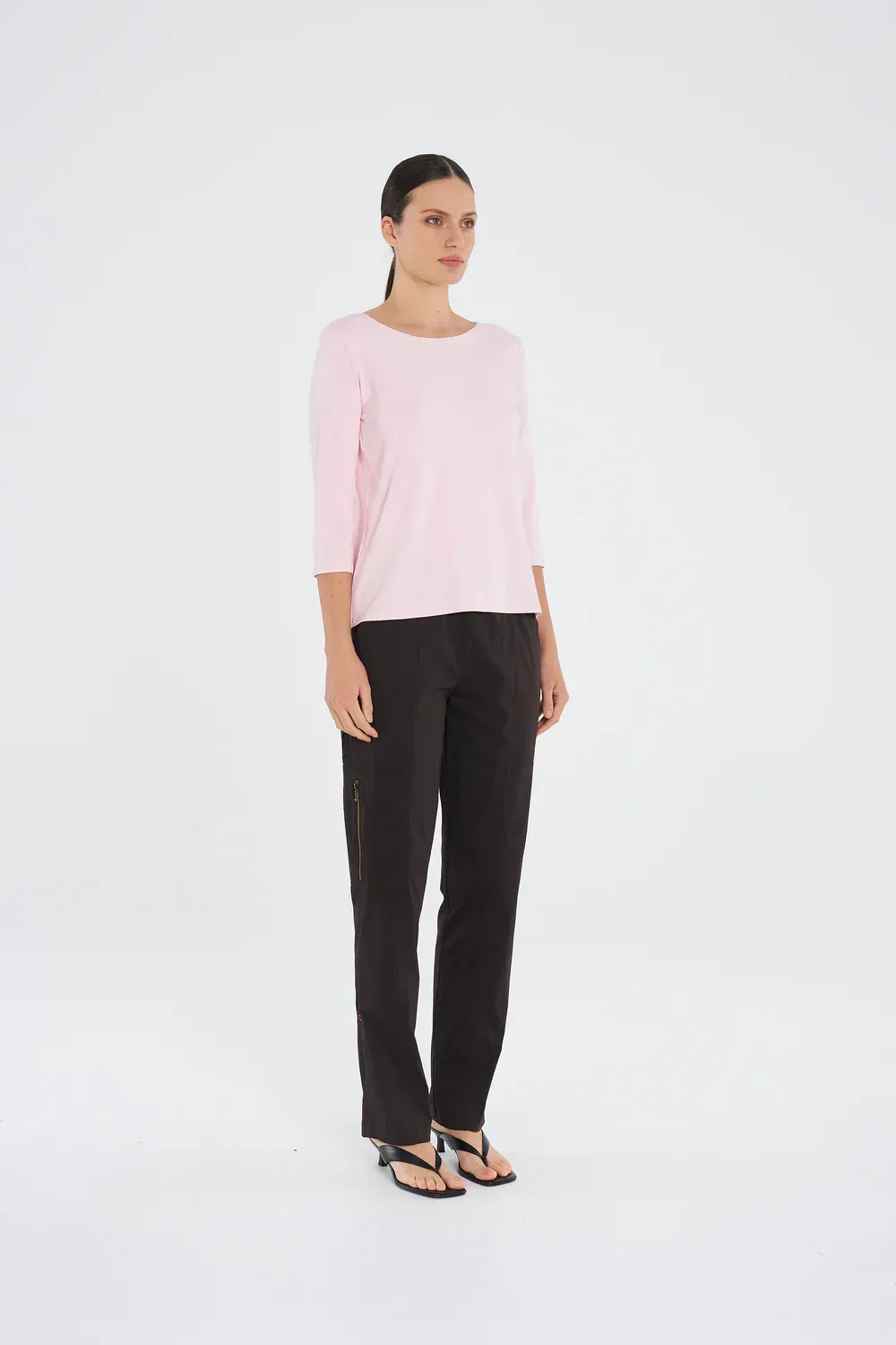 Mela Purdie Relaxed Boat Neck F01 2630 Rosebud
