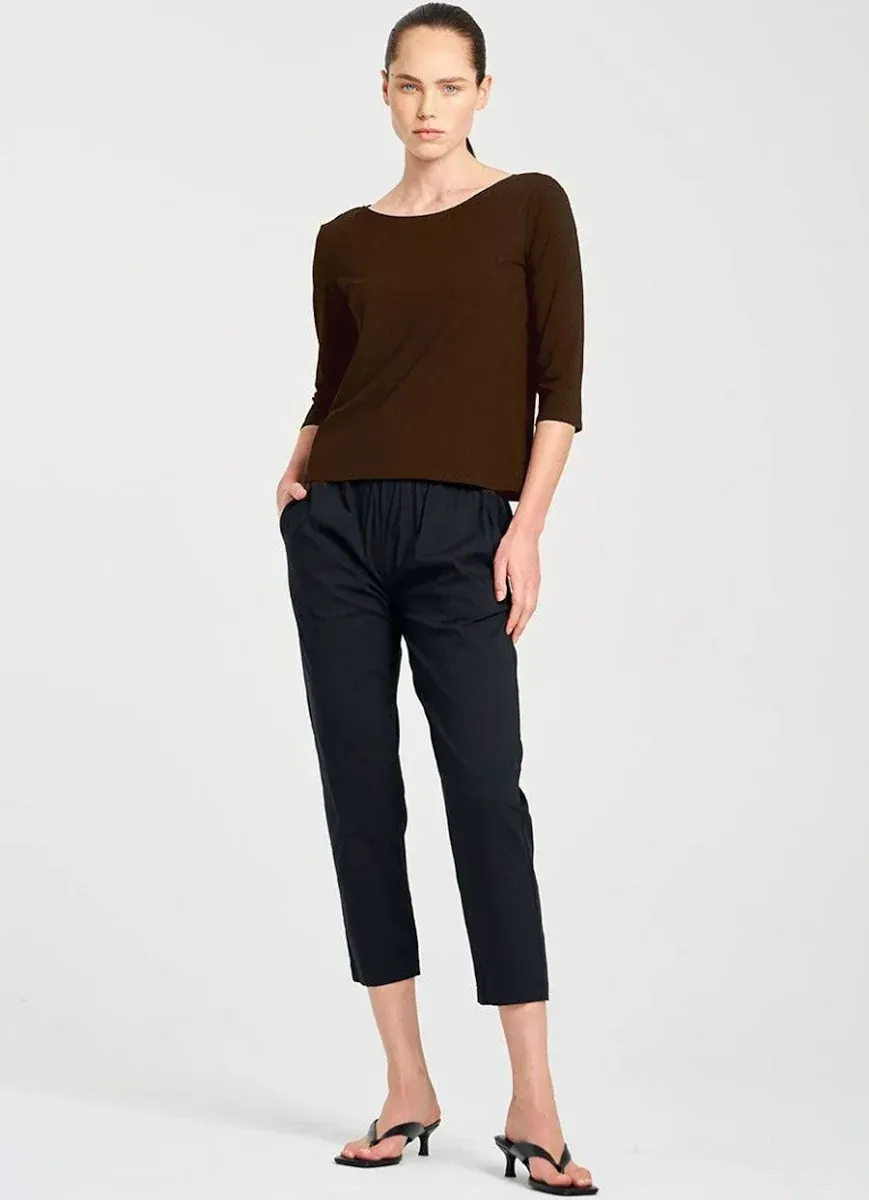 Mela Purdie Relaxed Boat Neck F01 2630 Fudge