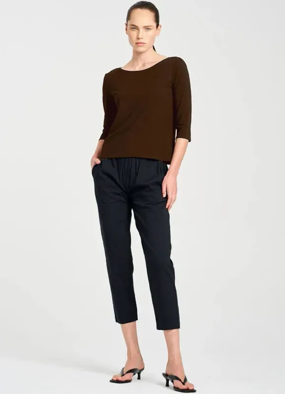 Mela Purdie Relaxed Boat Neck F01 2630 Fudge