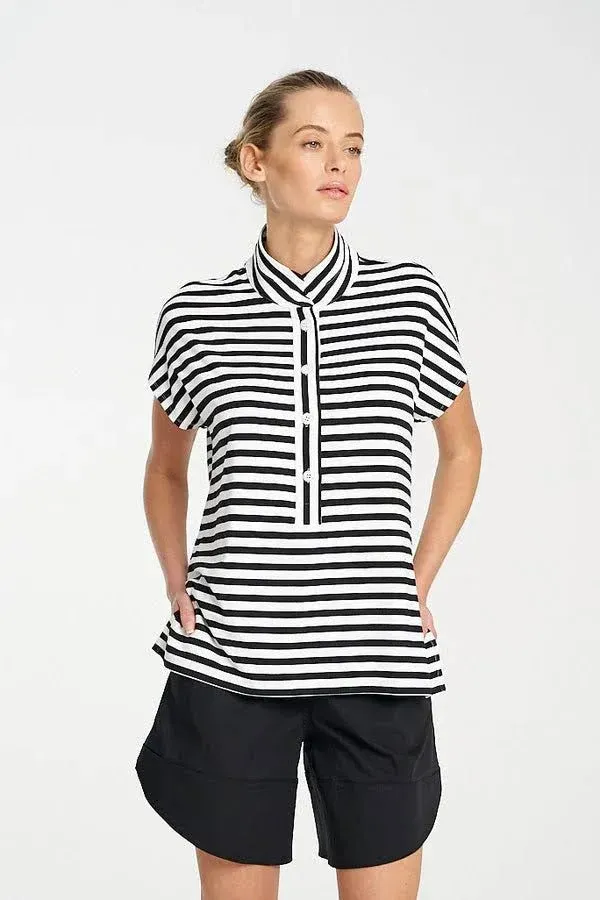 Mela Purdie Henley Tank F539 8755 Black/White