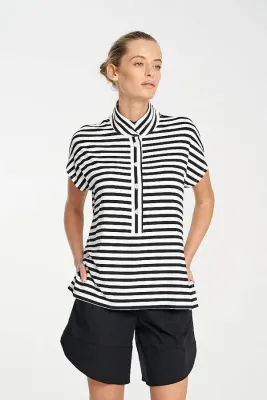 Mela Purdie Henley Tank F539 8755 Black/White