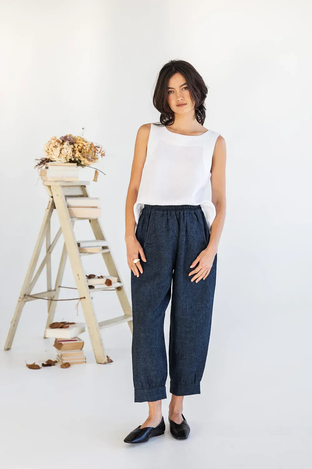 EVAS SUNDAY Tabitha Navy Pant