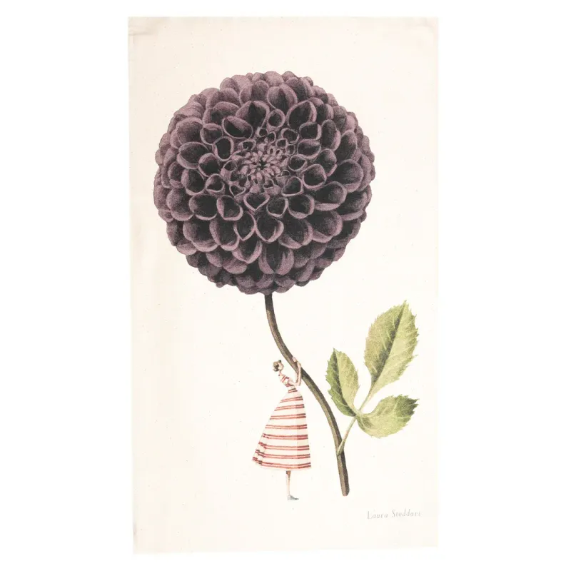 Laura Stoddart In Bloom Dahlia Tea Towel
