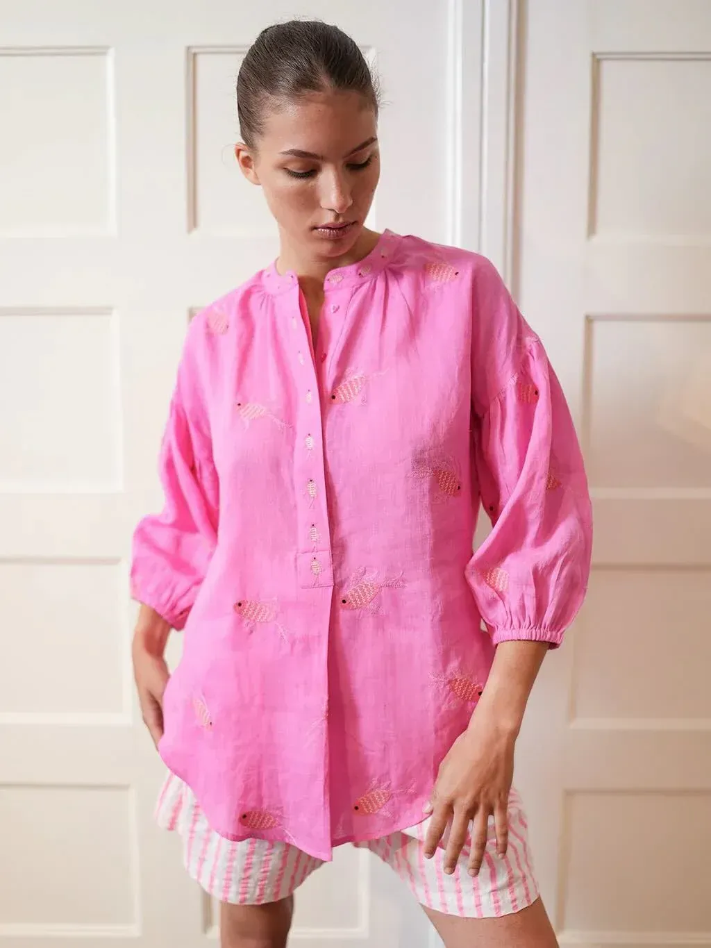 Nimo With Love Sassafras Blouse Pink/Fish