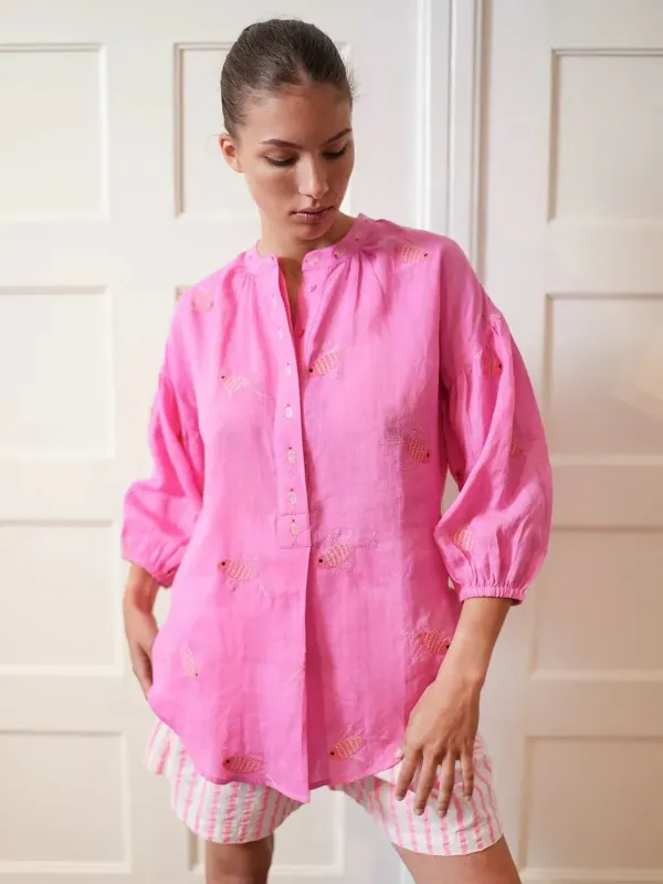 Nimo With Love Sassafras Blouse Pink/Fish