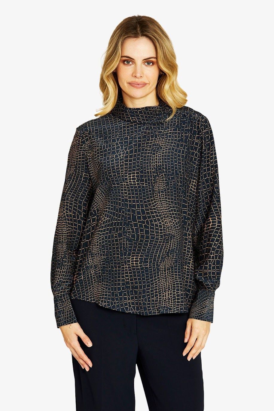 Pingpong Alligator Button Blouse P605319