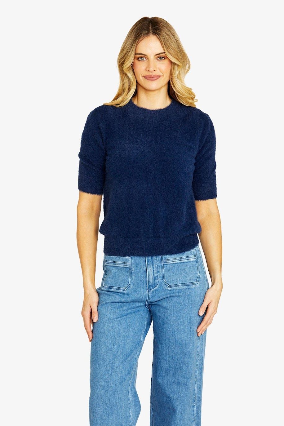 Pingpong Remi Short Sleeve Fluffy Pullover P605013