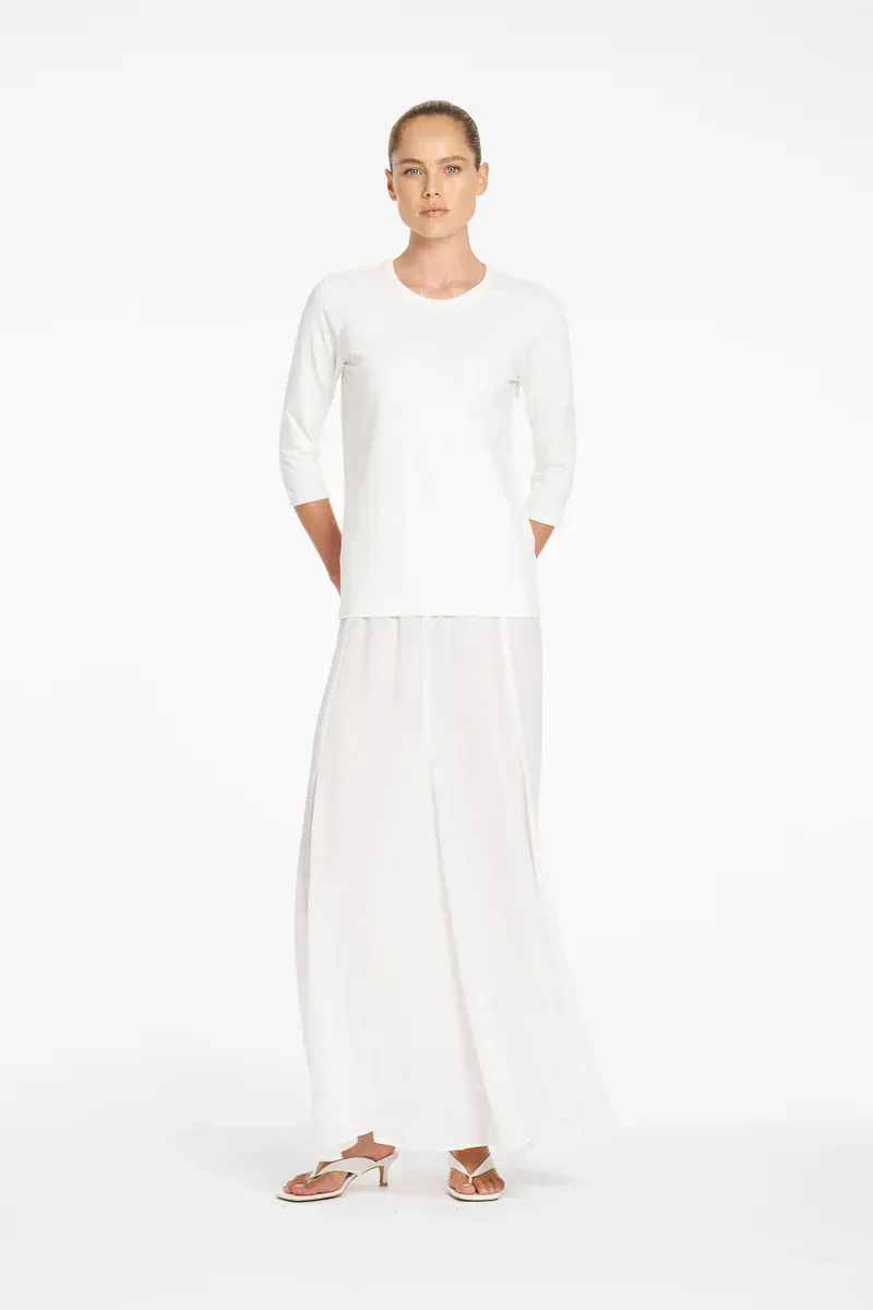 Mela Purdie Mid Sleeve Top White