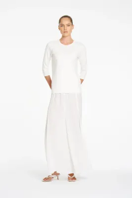 Mela Purdie Mid Sleeve Top White