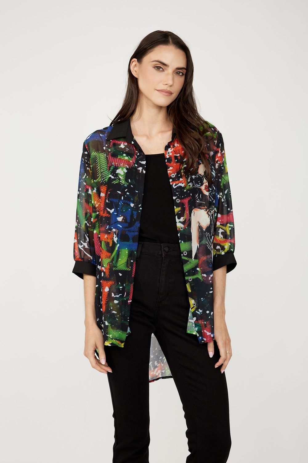 Frank Lyman  Woven Abstract print Blouse 254954