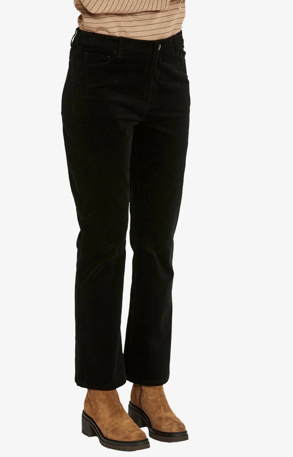 PINGPONG Cord Black Pants P605726