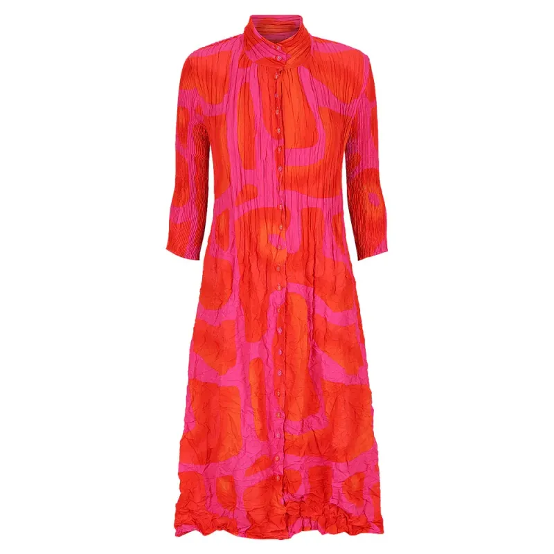Alquema Nehru Coat Dress PIN TUC
