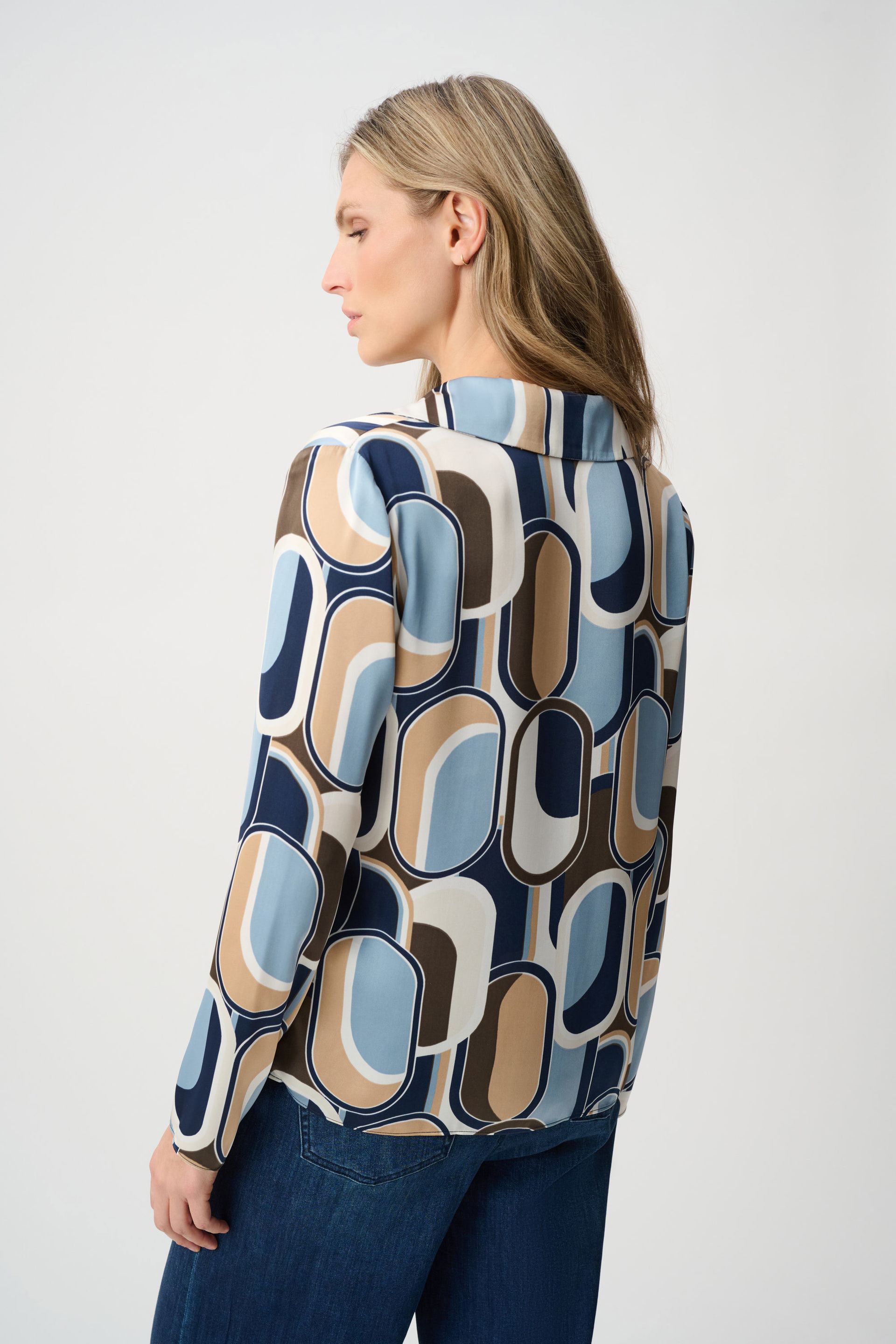 Joseph Ribkoff Satin Geometric Top 263071