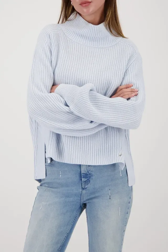 Monari  Knitted Jumper with Side Slits 809637