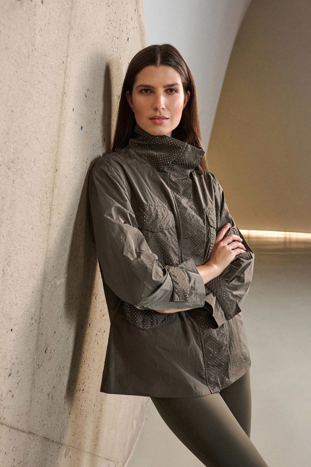 Joseph Ribkoff Mock-Neck Embellished Jacket 263633