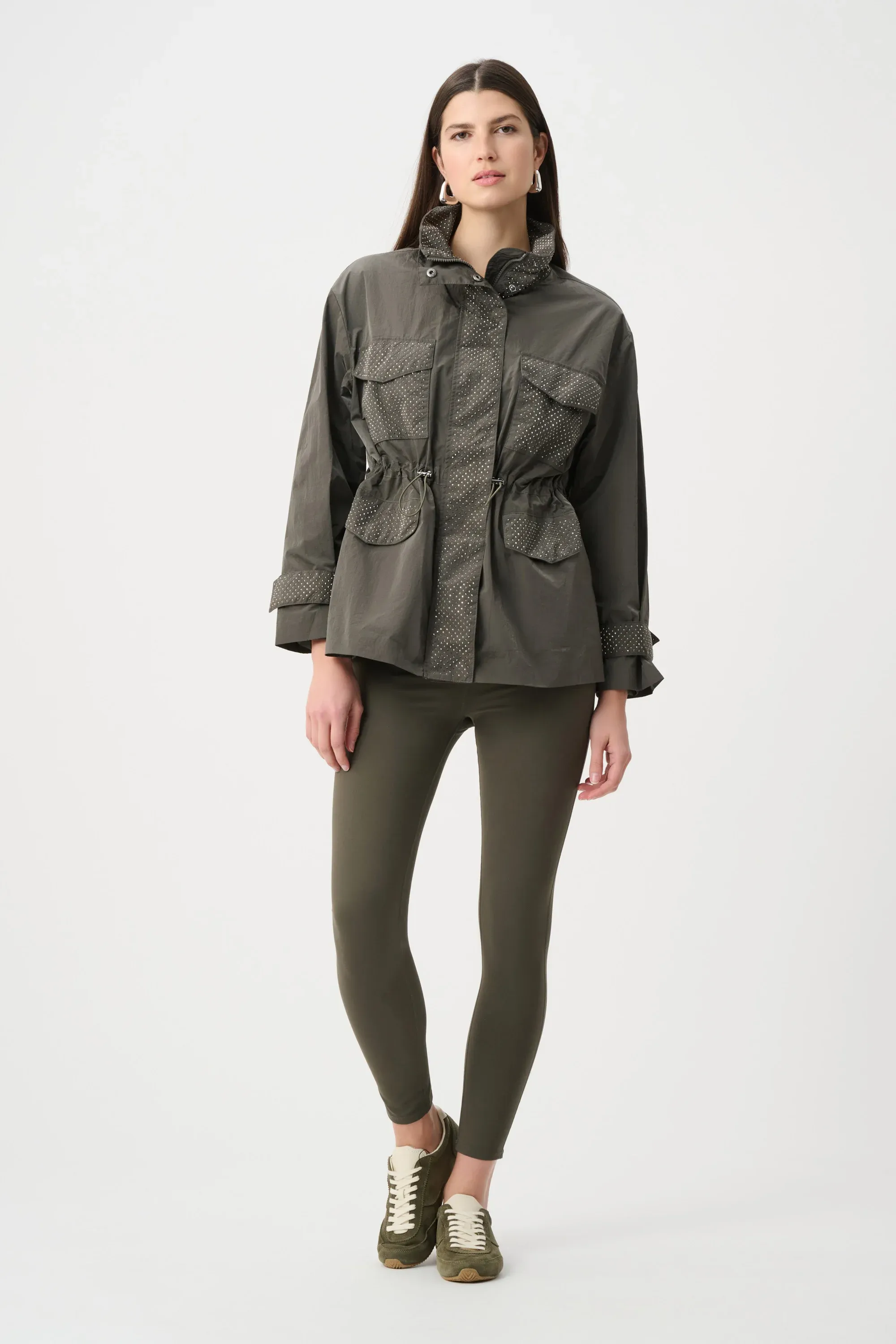 Joseph Ribkoff Mock-Neck Embellished Jacket 263633
