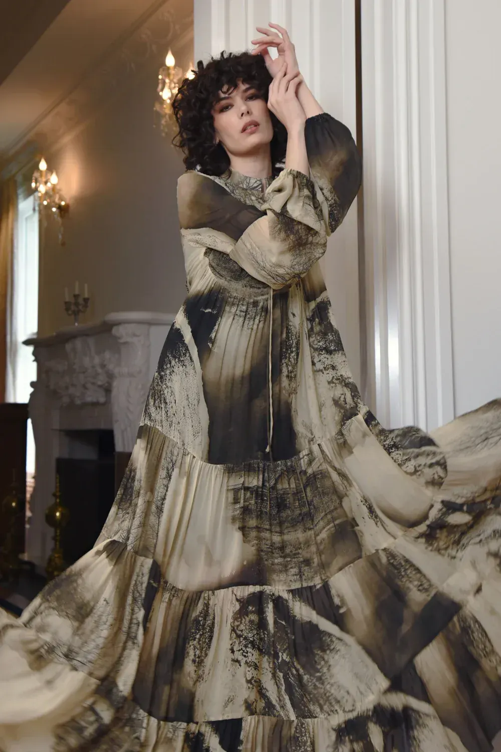 Curate Story Of Life Dress CT5841-19BLKW26