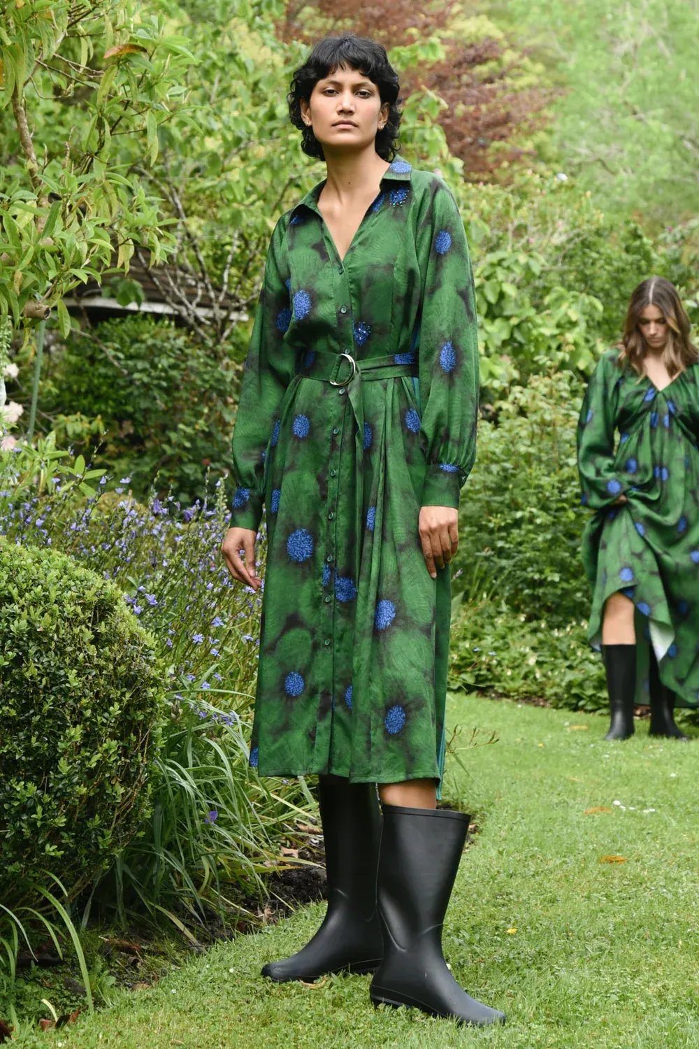 Cooper Winterful Dress Green Floral CO50844