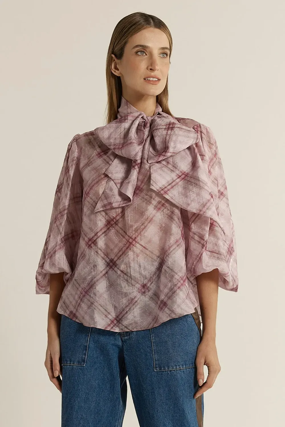 Fate+Becker Eve Pussybow Blouse Orchid 2729