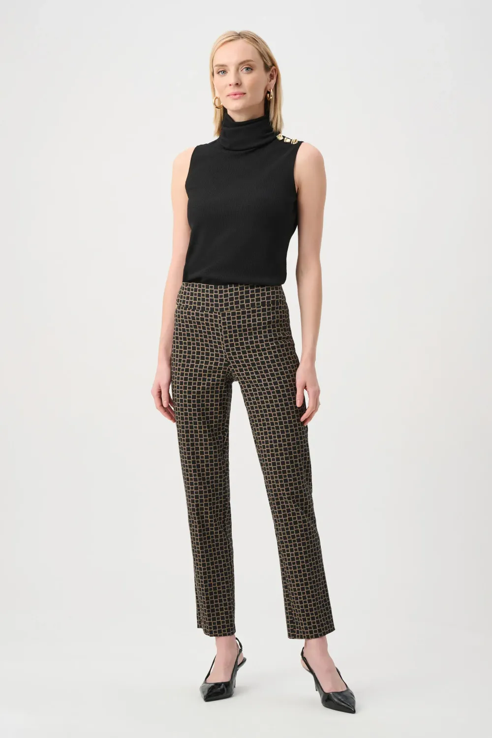 Joseph Ribkoff Geometric Jacquard Straight Pants 263138