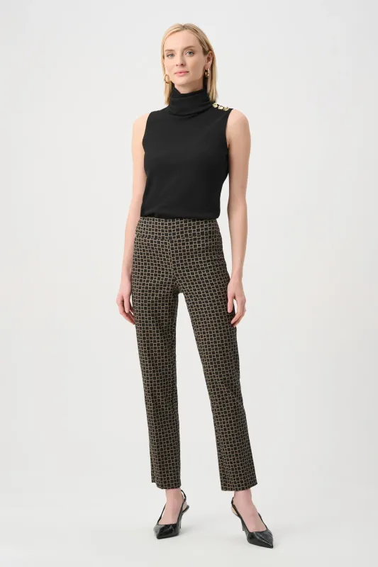 Joseph Ribkoff Geometric Jacquard Straight Pants 263138