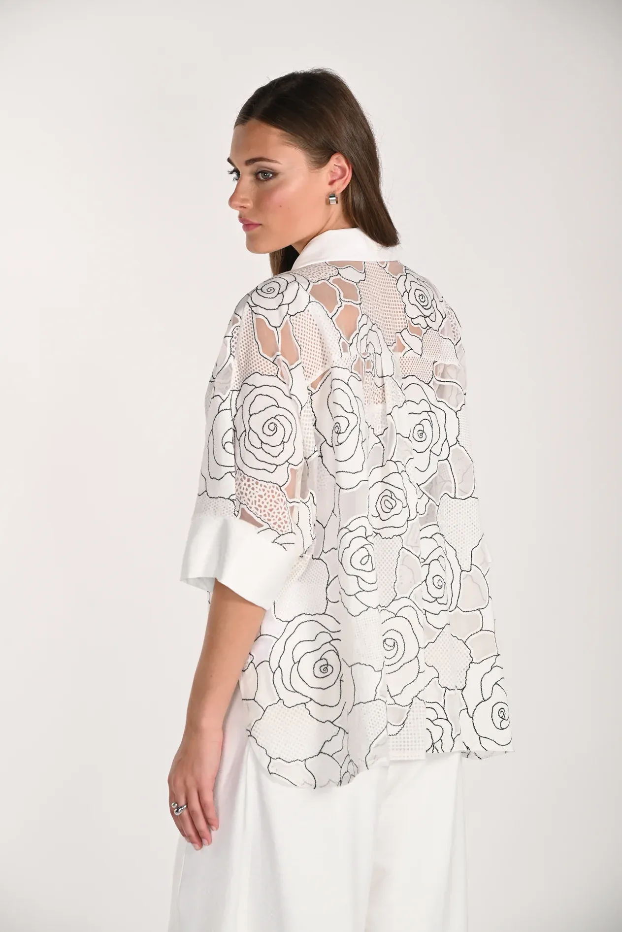 Frank Lyman Blouse Off White/Black 261194