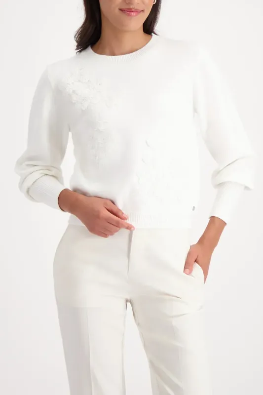 Monari Sweater with jewelry Applique 809654