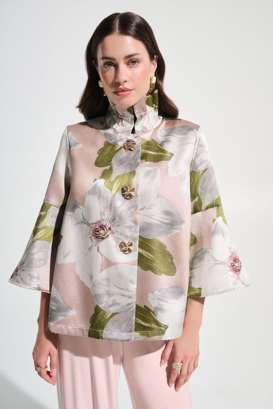 Joseph Ribkoff  Floral Jacket with Jewel Buttons 262702