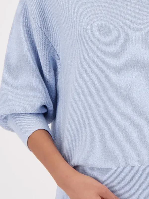 Monari sky blue Lurex  Sweater 410298
