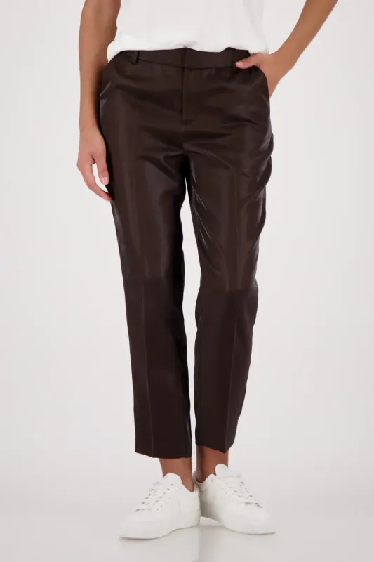 Monari Lame Ankle Pant Dark Chocolate 410440