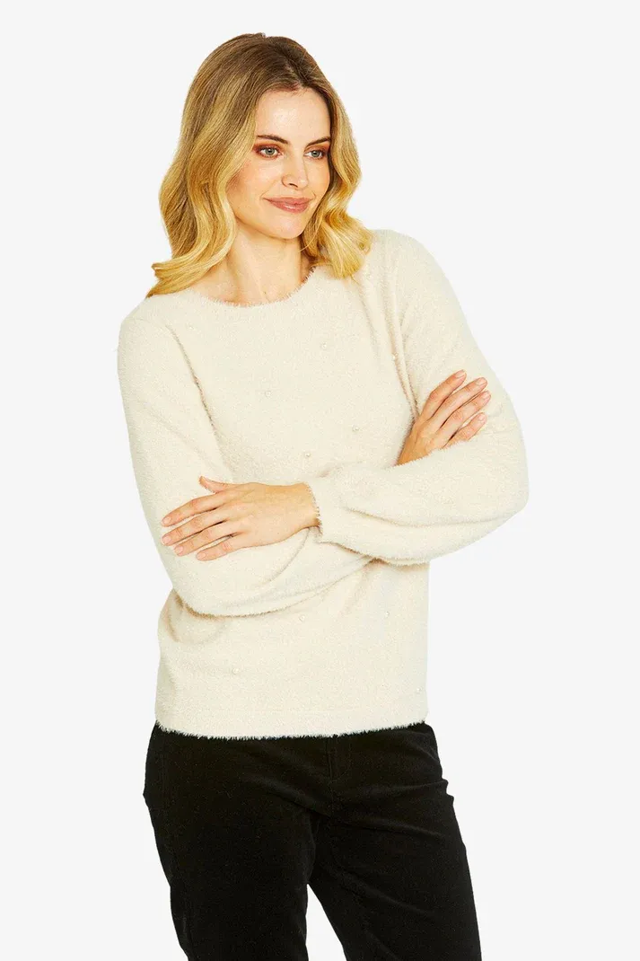 Ping Pong Pearl Fluffy Pullover