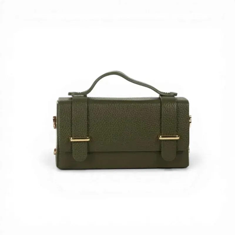 Maison Fanli LeathClutch Moss
