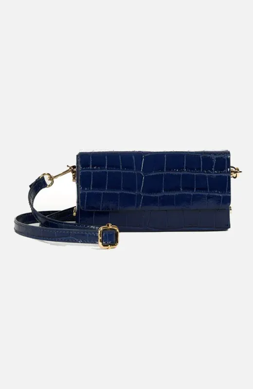 Maison Fanli Leather Clutch Navy