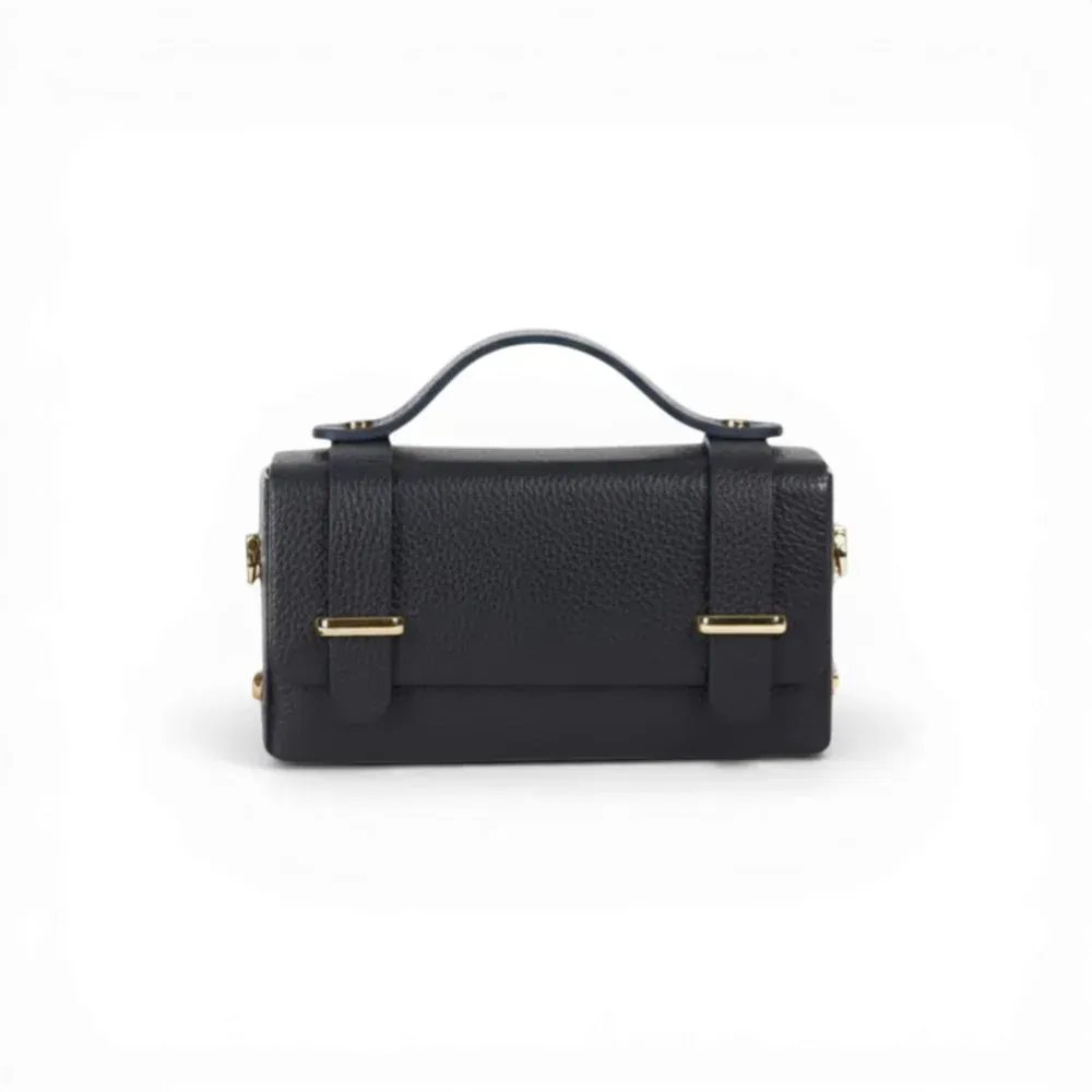 Maison Fanli Margot Leather Clutch Black