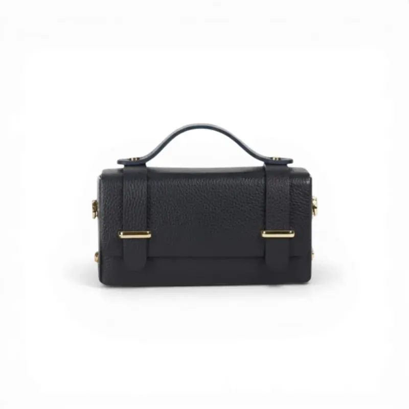 Maison Fanli Margot Leather Clutch Black