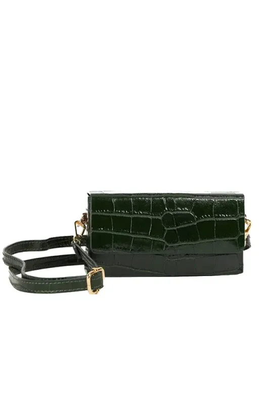 Maison Fanli Leather Clutch Green
