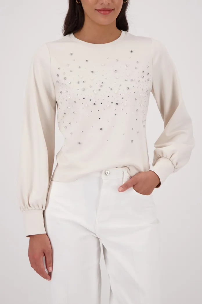Monari Sweat Shirt with Gemstones 410114MNR