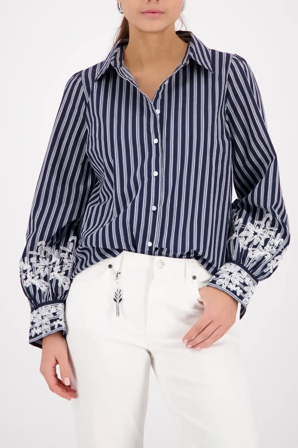 Monari Striped Blouse Marine 410344MNR