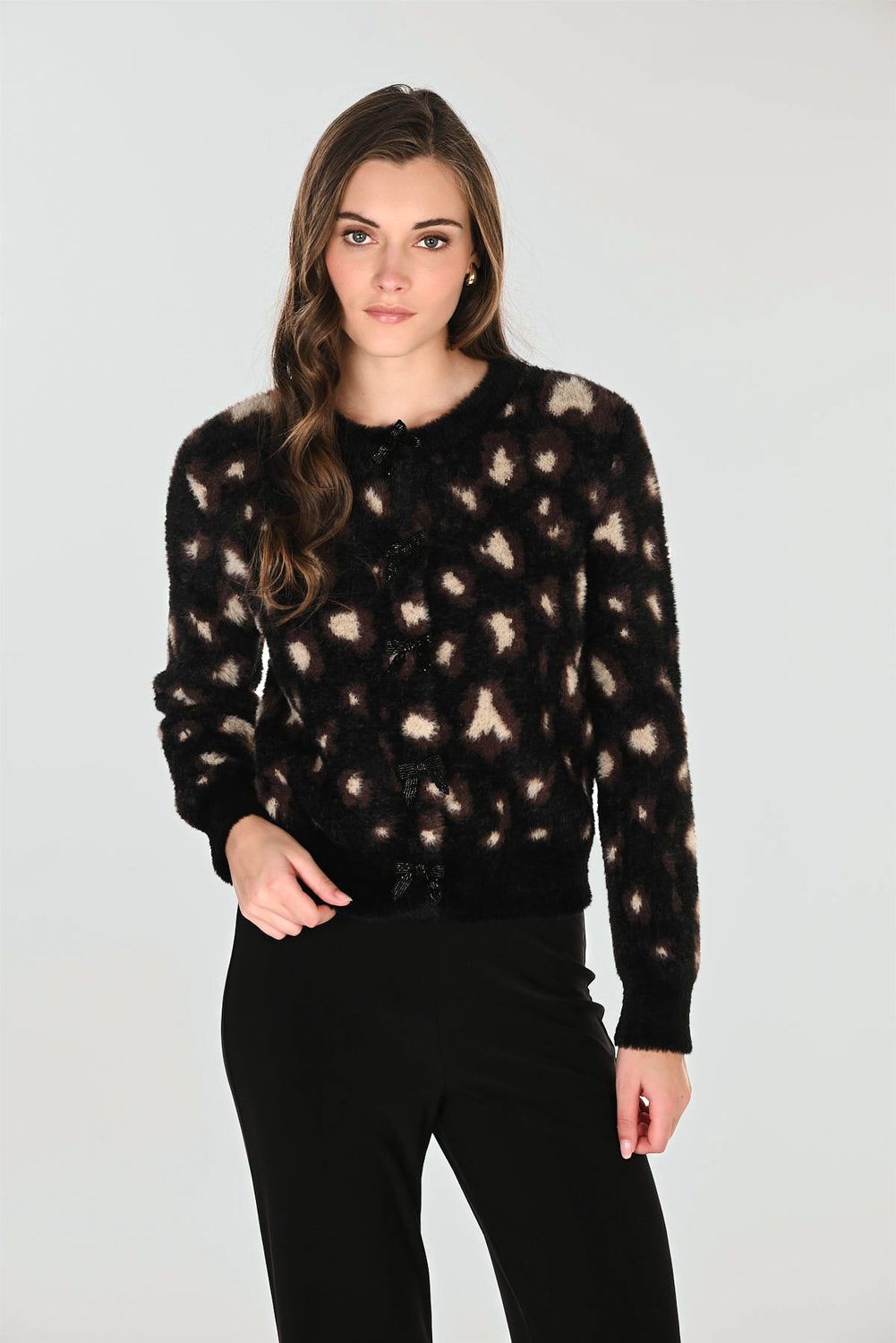 Frank Lyman Animal Print Jewell Embellished 263756