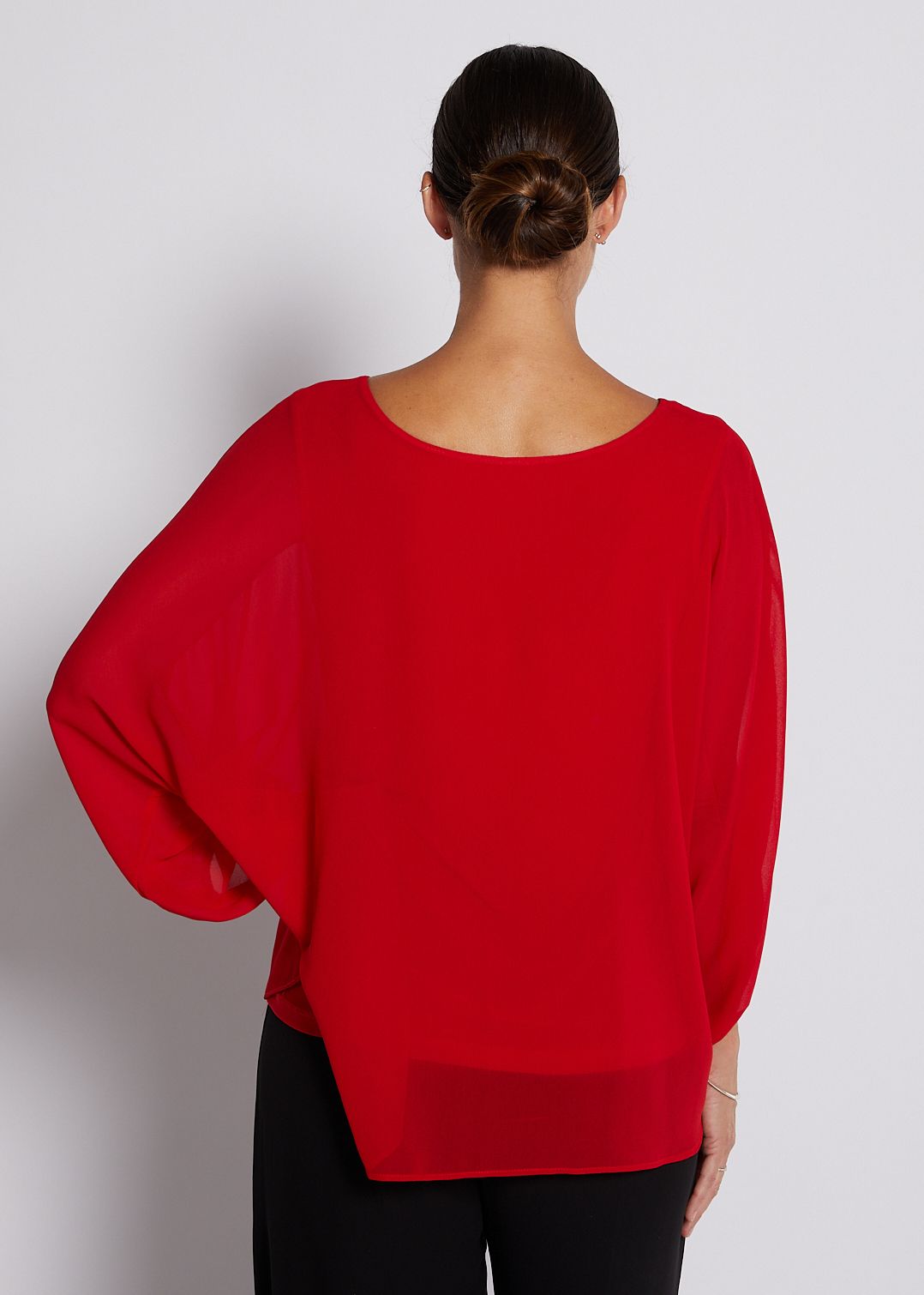 Philosophy Bingley Chiffon and Jersey Lined Reversible Blouse