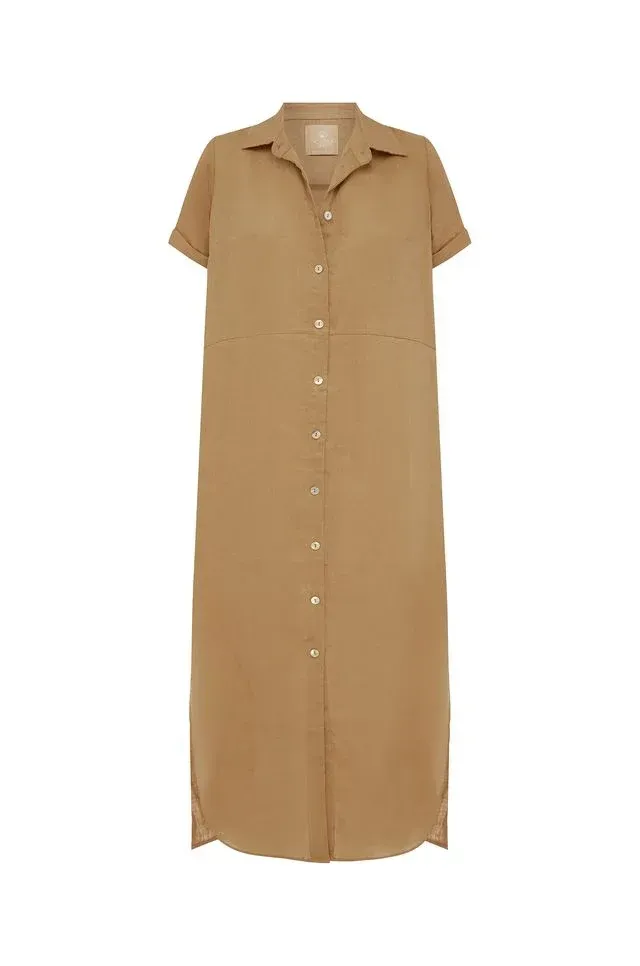 Scandi & Co Kia Shirtdress Caramel 202608