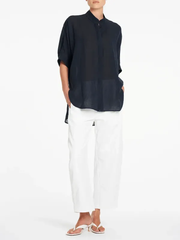 Mela Purdie Barrel Leg Ivory Pant F416 10002