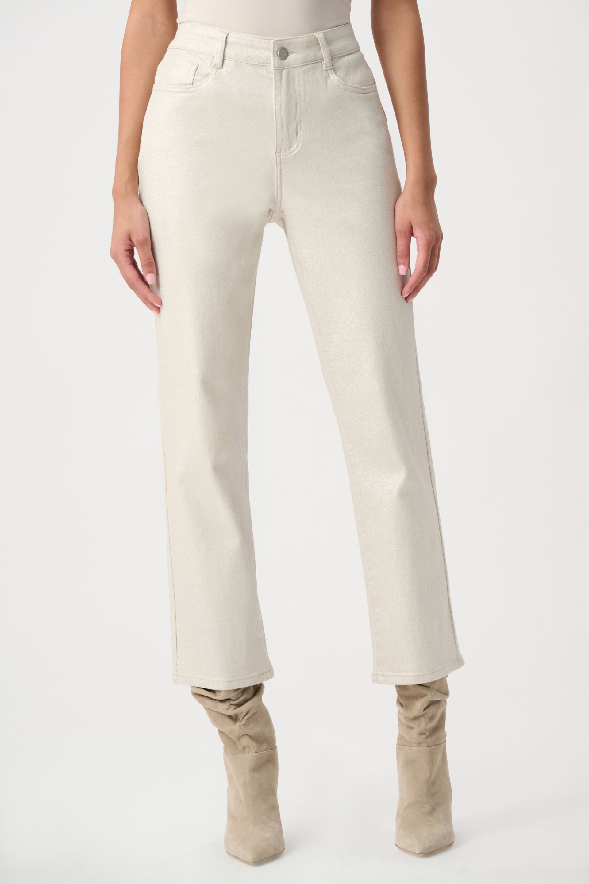 Joseph Ribkoff Classic Straight Leg Metallic Jeans 264913