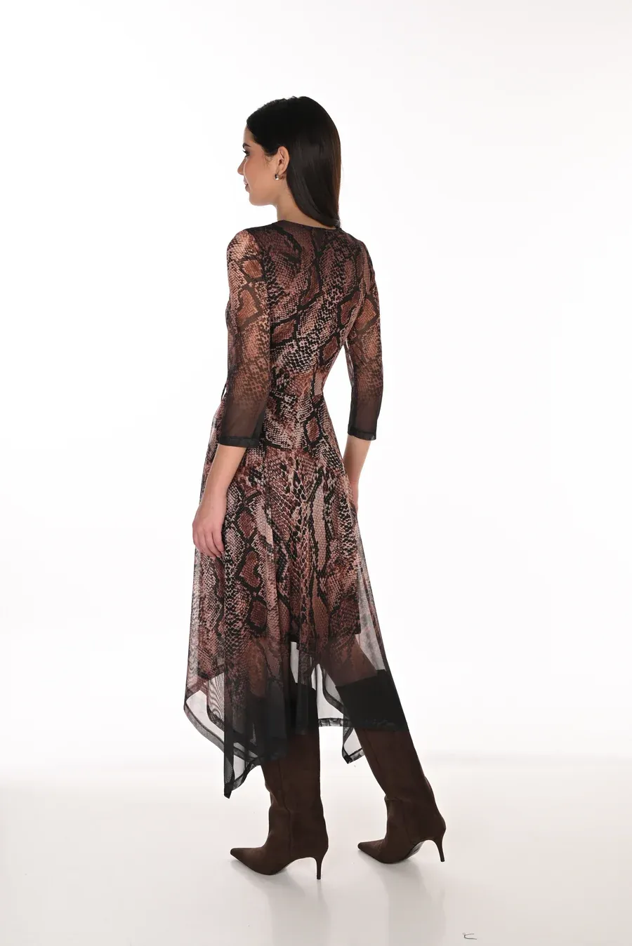 Frank Lyman Snake Print Wrap Dress 263413