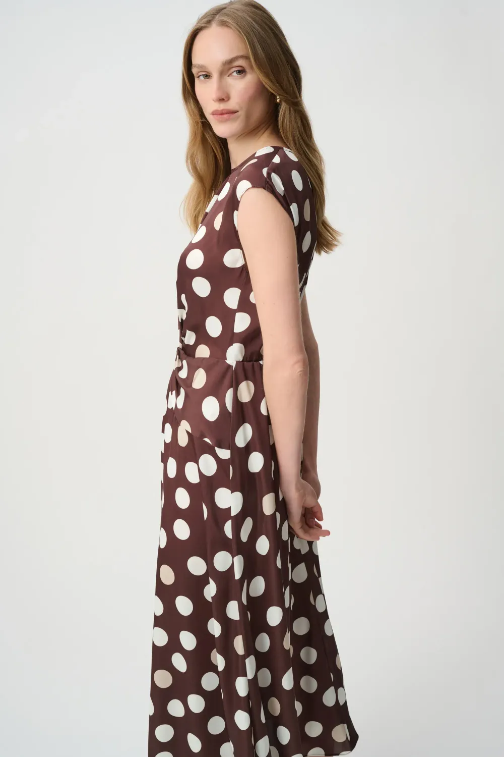 Joseph Ribkoff Polka Dot Twist Waist Dress 271096