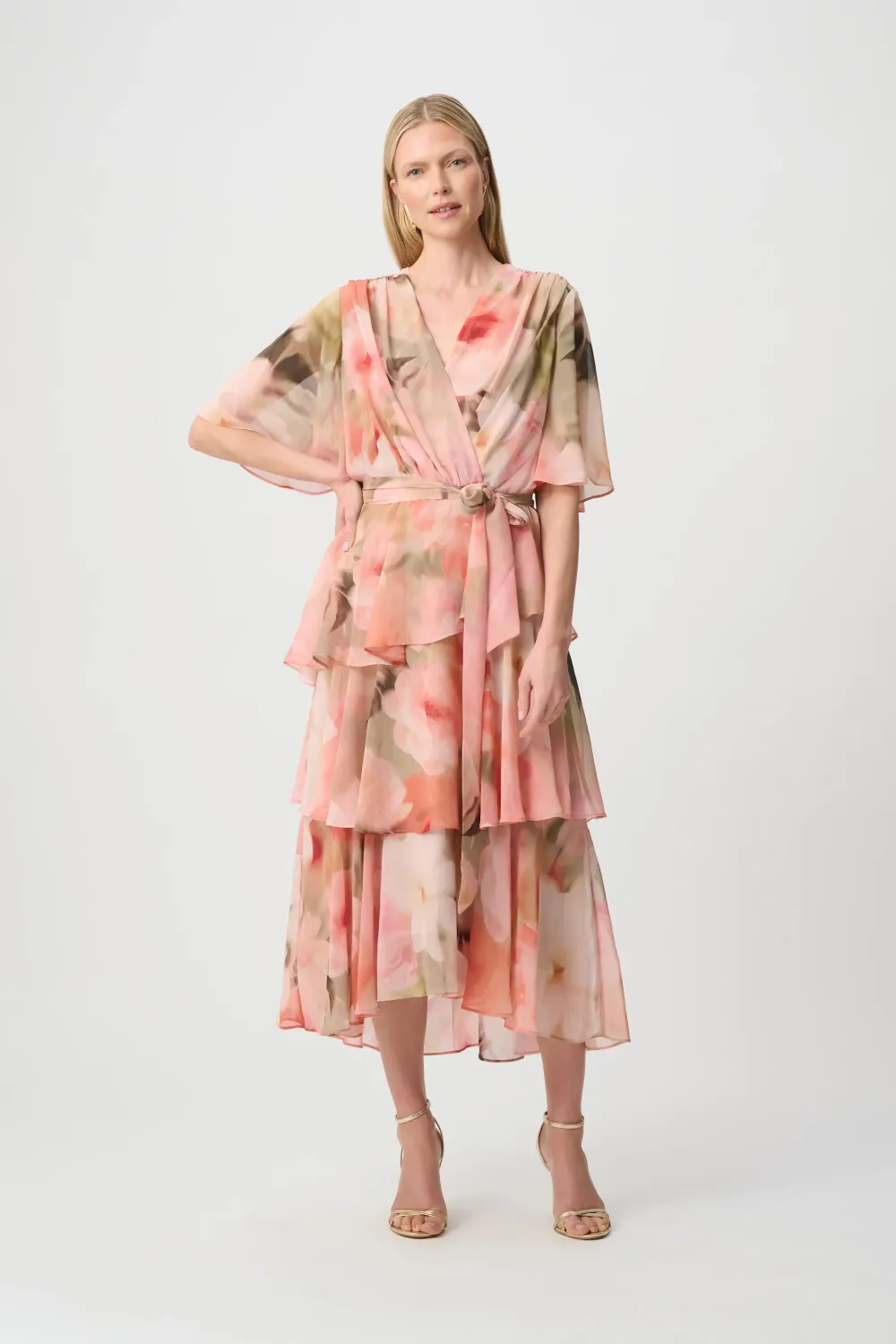 Joseph Ribkoff Printed Chiffon Fit & Flare Dress 271746